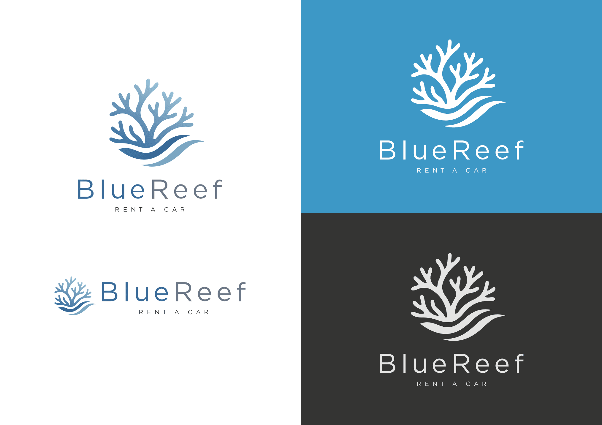 Blue Reefレンタカー ウェブサイトデザイン画面